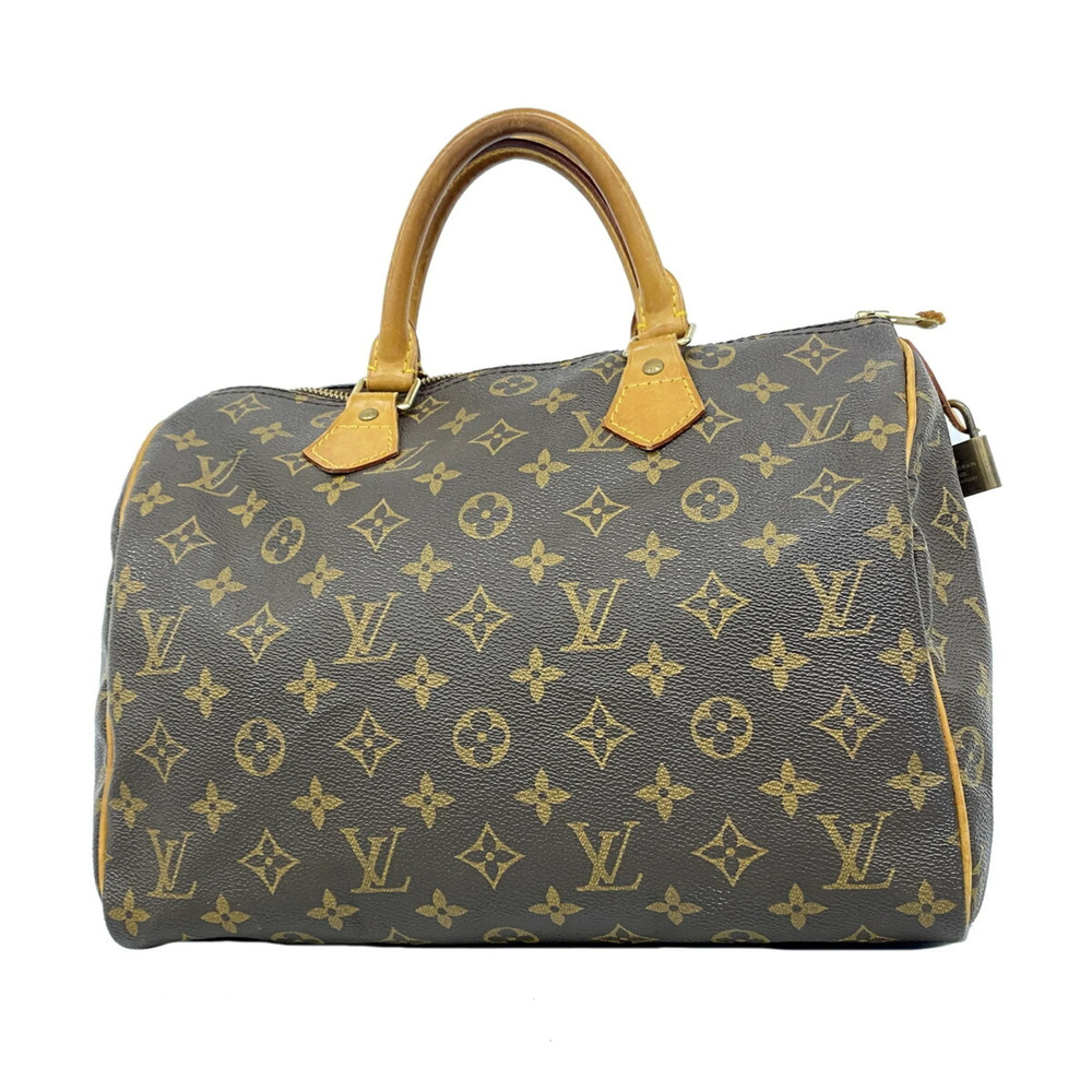 Louis Vuitton Monogram Speedy 30 Handbag M41108 Brown Women's